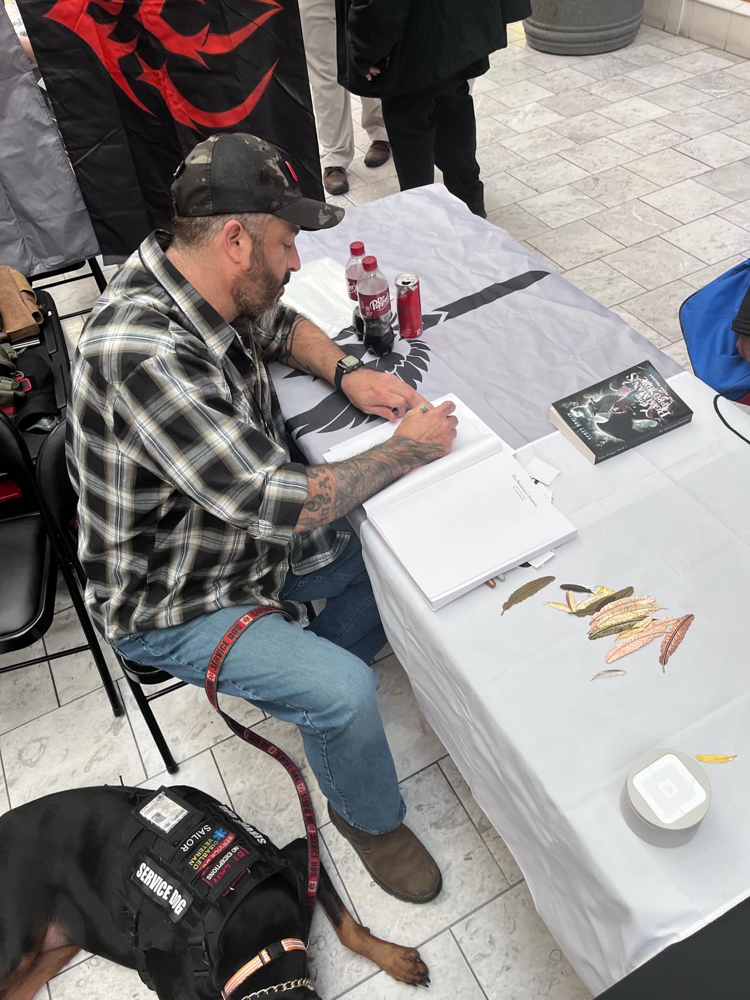 Author at a book event 1