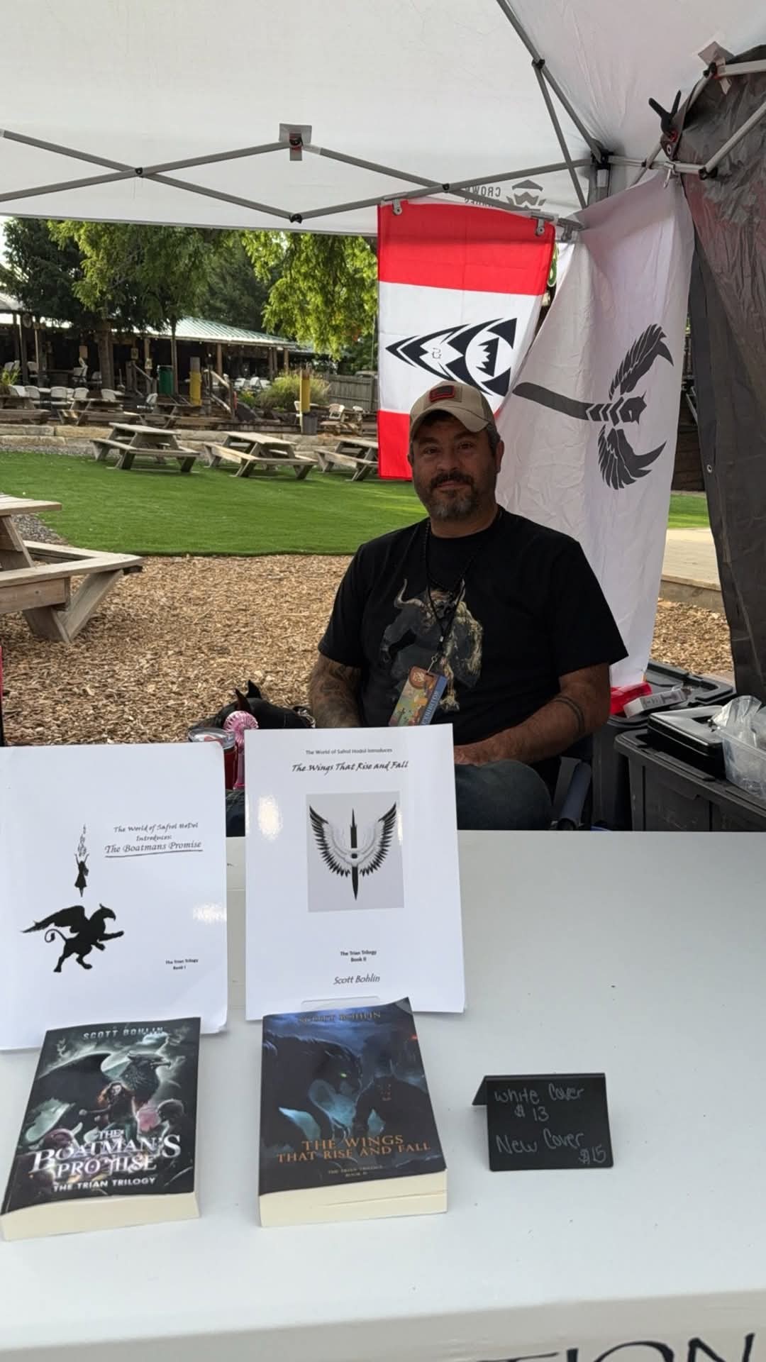 Author at a book event 10