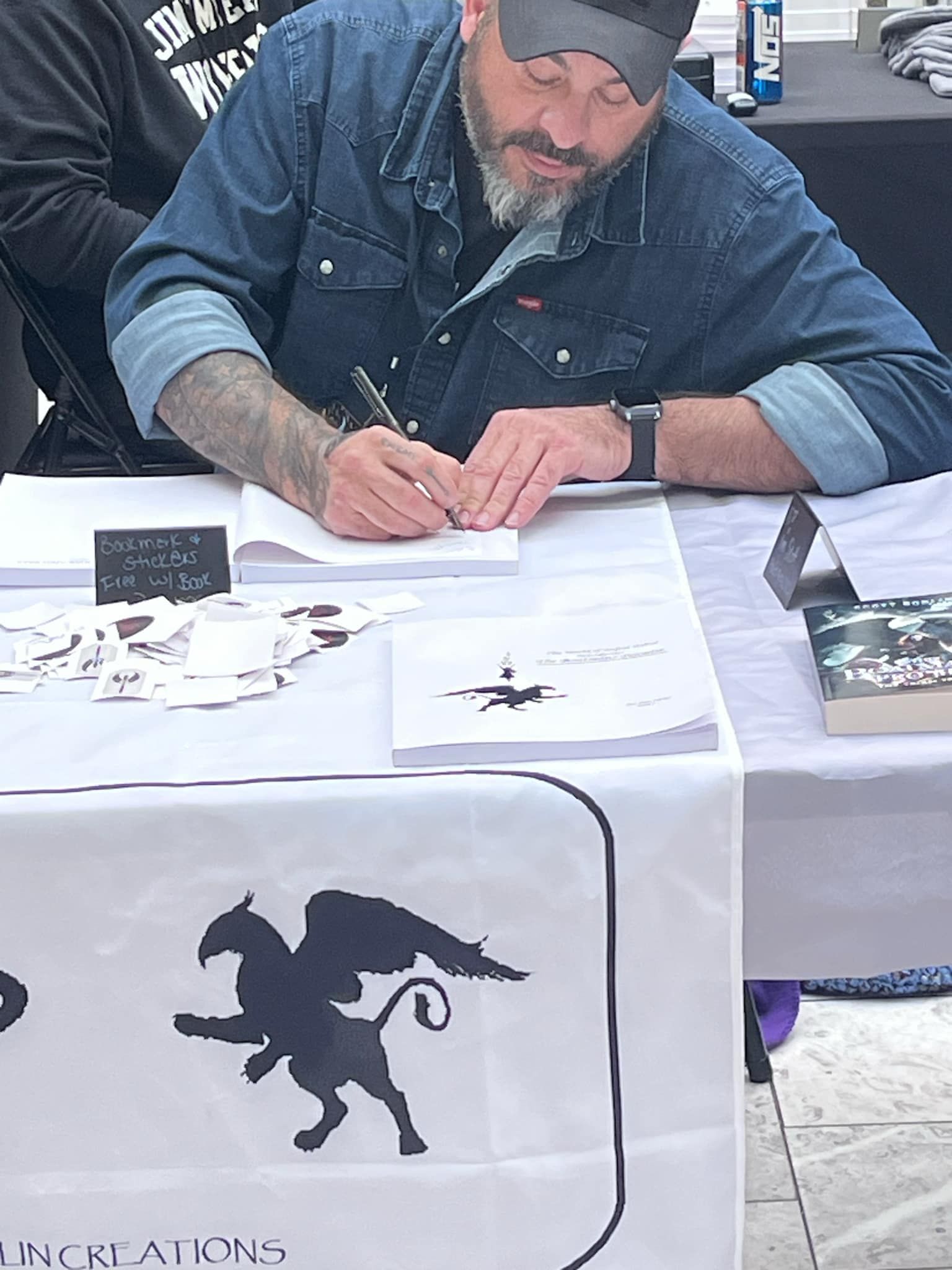 Author at a book event 8